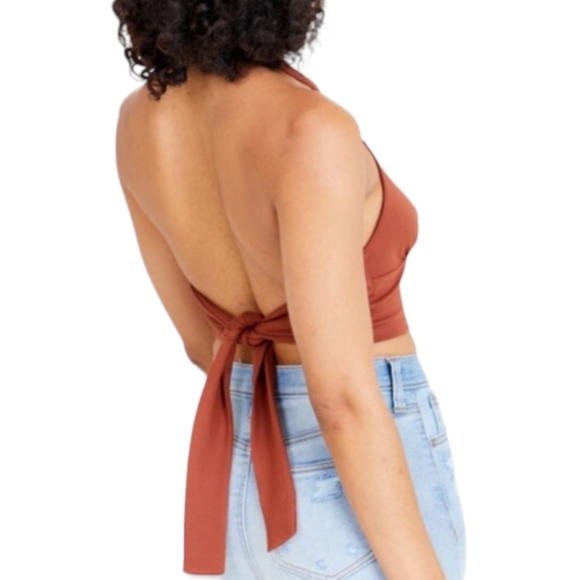 Altar'd State Pointe Halter Top in Copper - Picture 5 of 6